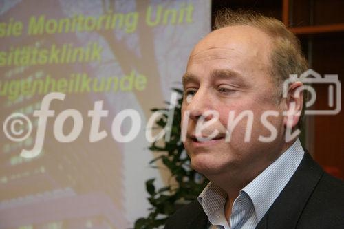 Feierliche Eröffnung der Epilepsie Monitoring Unit am AKH Wien. Bild: Univ. Prof. Dr. Arnold Pollak (Vorstand der Universitätsklinik für Kinder- und Jugendheilkunde). Foto: Anna Rauchenberger