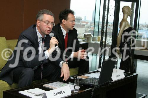 Wolford konnte im ersten Halbjahr die Ergebnisse deutlich verbessern. Bild: Mag. Peter Simma (Finanzvorstand der Wolford AG), Holger Dahmen (Vorstandsvorsitzender der Wolford AG, links). Foto: Anna Rauchenberger