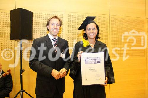 31. Österreichischer Controllertag, Graduierung der Absolventen des MBA 2008, 11.11.2009 (c) julia fuchs. Dr. Andreas Zwickle und Margit Bauer