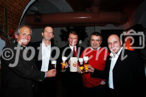 Stiegl: Bockbier-Anstich 2005
Fritz Egger, Roman Frankl, Dieter Kiener, Bernd Jeschek, Christoph Fälbl
Foto: www.siebinger.com