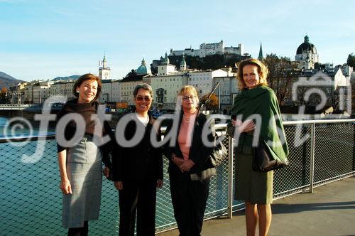 Treffen der Staatsoberhäupter
Damen-Nachmittag
Eva Köhler (D), Margit Fischer (A), Verena Schmid (CH), Erbprinzessin Sophie
Foto: www.siebinger.com