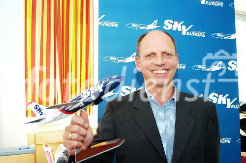 Neuer Lowcost-Carrier ab Salzburg: SKYEUROPE
Ralph Preclik - Countrymanager Österreich, MArketing
Foto: Manfred Siebinger