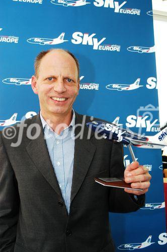 Neuer Lowcost-Carrier ab Salzburg: SKYEUROPE
Ralph Preclik - Countrymanager Österreich, MArketing
Foto: Manfred Siebinger