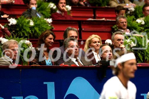 Finale Einzelbewerb - Ivan Ljubicic vs. Juan Carlos Ferrero 6:2, 6:4, 7:6,
Bundespräsident Heinz Fischer und BA-CA Generaldirektor Erich Hampel