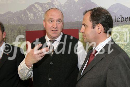 Pressekonferenz: Genussregion Österreich Burgenland, Walter Sattler, BM Josef Pröll