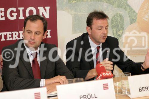 Pressekonferenz: Genussregion Österreich Burgenland, BM Josef Pröll, Niki Berlakovich