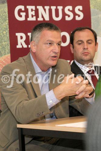 Pressekonferenz: Genussregion Österreich Burgenland
, Stephan Mikinovic, BM Josef Pröll