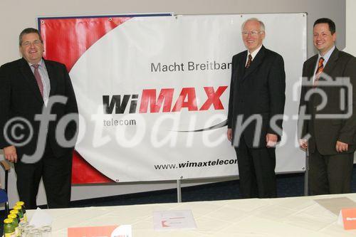 WiMAX startet im Bgld; Dov Bar-Gera, Werner Kasztler, Dipl.-Ing. Peter Ziegelwanger