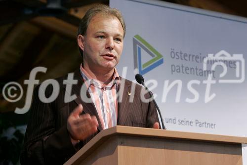 Erfindermesse Klagenfurt, Eröffnung, Messehalle 1, Bild: Albert Gunzer, Vizepräsident der Wirtschaftskammer Kärnten (WKK) 