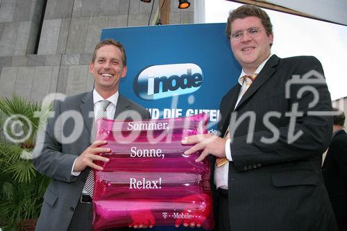 Peter Arnoth (Mitglied der Geschäftsleitung T-Mobile Austria, Sales) und Michael Gredenberg (CEO Inode)