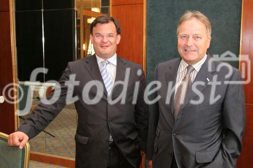 Leo Windtner (Generaldirektor der Energie AG Oberösterreich) und Helmut Burger (Leiter Konzernstrategie der Energie AG Oberösterreich)