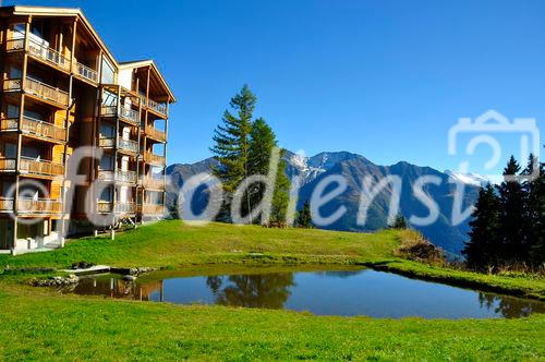 Ferienappratments auf der Riederalp im Wallis. Holiday flats on Riederalp in the Valais. 