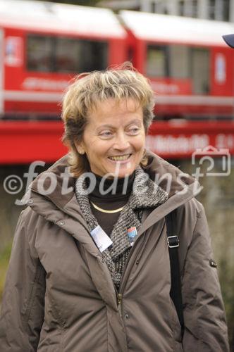 Bundesrätin und Justizministerin Eveline Widmer-Schlumpf in St. Moritz. Swiss Chancellor and Minister of Justice Eveline Widmer-Schlumpf in St. Moritz