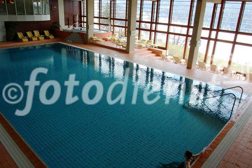 Der Indoor-Pool des Kulm Hotels in St. Moritz