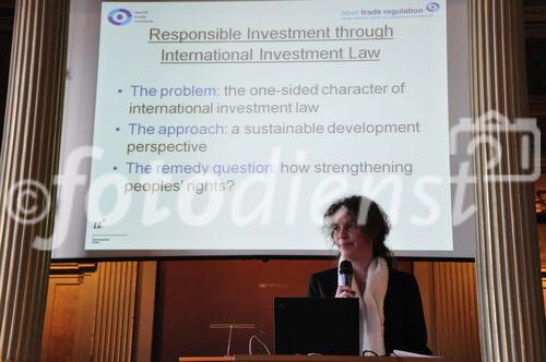 Katja Gehne vom World Trade Institut (WTI) referierte am North-South Forum an der ETH Zürichzum Thema 