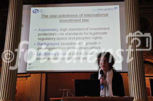 Katja Gehne vom World Trade Institut (WTI) referierte am North-South Forum an der ETH Zürich zum Thema 