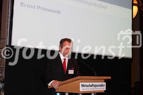 c)fotodienst/Andrea Ganshorn - Frankfurt am Main, 04.05.2010 - Preisverleihung für 'Deutschlands beste Wirtschaftsredaktionen' und 'Deutschlands beste Unternehmenssprecher' durch das Branchenmagazin 'Wirtschaftsjournalist', FOTO: Laudator Ernst Primosch