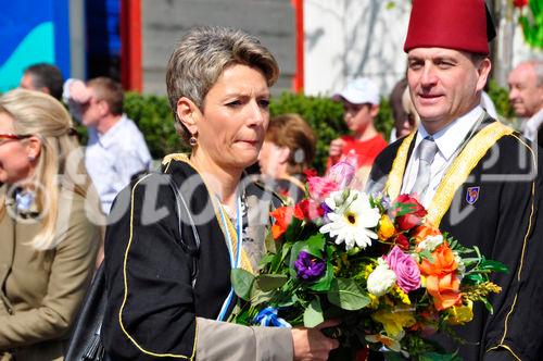 Die St. Galler Regierungsrätin und Justizvorsteherin Karin Keller Sutteram traditionellen Zürcher Sechseläutenumzug