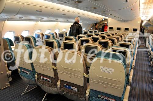 399 Economy-Sitze hat der A-380 der Singapore Airlines. 399 Economy seats has the A-380 from Singapore Airlines