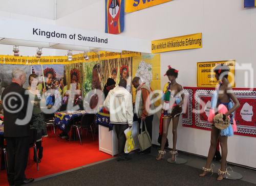 (C) fotodienst/Wolfgang Weitlaner; Swaziland, das zweitkleinste Land Afrikas war ebenfalls auf der ITB Berlin vertreten.
