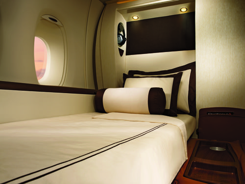 Teuer aber sehr luxuriös und komfortabel: Die A-380 Suite von Singapore Airlines. 