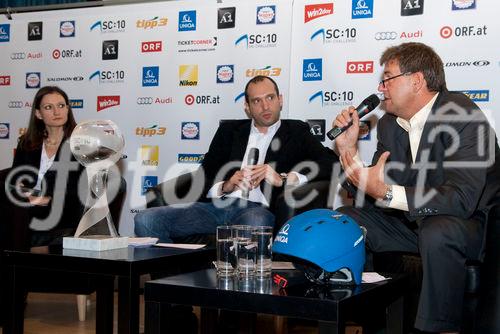 (C)fotodienst/Jennifer Fetz - Wien 24.11.2009 - Die ORF Ski Challenge geht in die nächste Rennsaison. Pressekonferenz mit den Sponsoren. Foto: Claudia Pelz, Gustav Götz, Karl Pachner