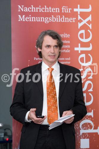 (c) fotodienst / Anna Rauchenberger - Wien, am 23.11.2009 - Gemeinsam mit Dow Jones lud die Nachrichtenagentur pressetext Investor Relations Profis heute, Montag, zur Präsentation ihres neuen Adhoc-Dienstes. Börsenotierte Unternehmen und Emittenten können seit kurzem Pflichtmitteilungen über pressetext.adhoc verschicken und das völlig kostenfrei.