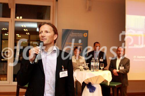 Österreichisches Controller-Institut: CCRM-Infoabend 27.9.2011 (c) Julia Fuchs für Fotodienst, am Bild: FH Prof Dr. Christian Kreuzer, CIA CISA Dietmar Grabher, Dr. Karin Exner, Dr. Raoul Ruthner