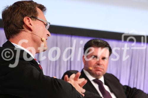 © fotodienst/Katharina Schiffl - Wien 08.10.2009 - Medienmesse 2009 - Medientage - Printgipfel - VD DDr. Horst Pirker (Styria Media), Mag. Thomas Kralinger (Kurier)