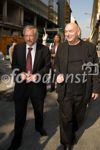 (C)fotodienst/Christopher Ohmeyer
Anlässlich der Dachgleichenfeier am Uniqa Tower sprach Jean Nouvel im Odeon über seine Projekte und bat anschließend im Uniqa-Gebäude zur Pressekonferenz

Fotos: Jean Nouvel, Rudi Schicker
