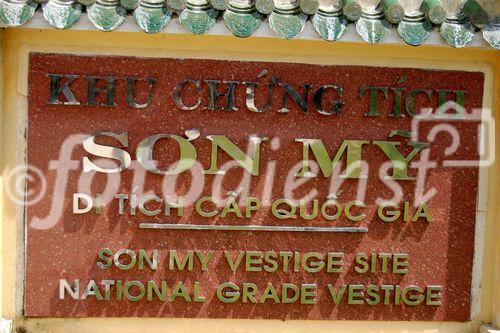 War Memorial Son My, where US Soldiers killed 503 innocent people in a massacre. Most of them where childrens. Kriegsdenkmal Son My, wo die US-Truppen in einemMassaker 503 Personen inkl. aller Kinder töteten.