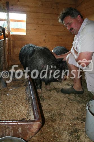 (C)fotodienst/Julia Fuchs, 19.8.2009; Gnadenhof Riefensberg Vorarlberg, geführt von Rudi Längle, Am Bild: Rudi Längle