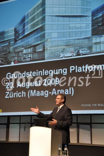 Auf dem Maag-Areal in Zürich wurde der Grundstein für den Bau des Geschäftsgebäudes Platform gelegt. 