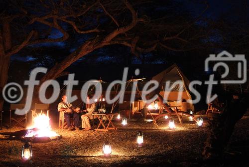 Safari-Erlebnis mit den Ökopionieren von Kenya: Märchenstunde am Lagerfeuer im Amboseli Porini Camp