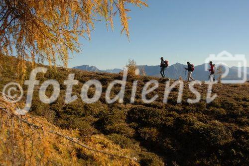 Das Oberdrautal in Kärnten hat sich als erster Outdoorpark Österreichs positioniert. Top-Wanderrouten zählen zu den Attraktionen. Angeboten werden z.B. Wandern auf Kultur-Pfaden und Wasser-Erlebnisschauplätzen, Almwanderungen und Bergtouren, Klettertouren im Reißkofelgebiet und Wasserklamm-Klettertouren, Kräuterwanderungen und Trekkingtouren durch die Kreuzeckgruppe. © Fotodienst / F. Gerdl