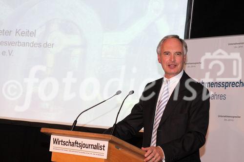 c)fotodienst/Andrea Ganshorn - Frankfurt am Main, 05.05.2009 - Preisverleihung für 'Deutschlands beste Wirtschaftsredaktionen' und 'Deutschlands beste Unternehmenssprecher' durch das Branchenmagazin 'Wirtschaftsjournalist', FOTO: Prof. Dr. Keitel, Präsident des BDI