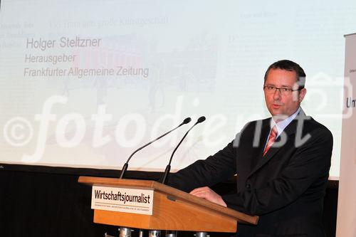 c)fotodienst/Andrea Ganshorn - Frankfurt am Main, 05.05.2009 - Preisverleihung für 'Deutschlands beste Wirtschaftsredaktionen' und 'Deutschlands beste Unternehmenssprecher' durch das Branchenmagazin 'Wirtschaftsjournalist', FOTO: Holger Steltzner (Herausgeber F.A.Z.)