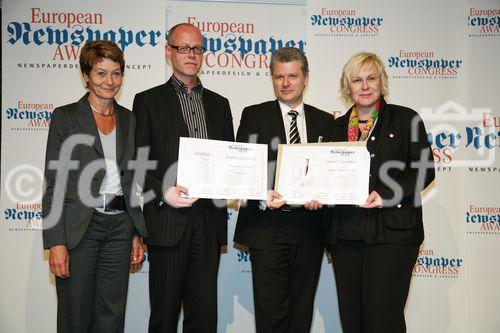 European Newspaper Award, awards of excellence, 
Gewinner: Saarbrückner Zeitung (C) fotodienst, Martina Draper