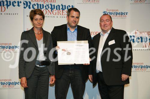 European Newspaper Award, awards of excellence, 
Gewinner: Vorarlberger Nachrichten (C) fotodienst, Martina Draper