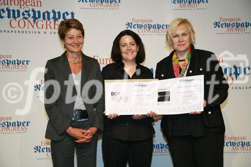 European Newspaper Award, awards of excellence, 
Gewinner: Frankfurter Rundschau, D (C) fotodienst, Martina Draper