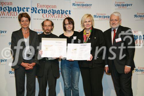 European Newspaper Award, awards of excellence, 
Gewinner: Uutispaiva Demari (C) fotodienst, Martina Draper