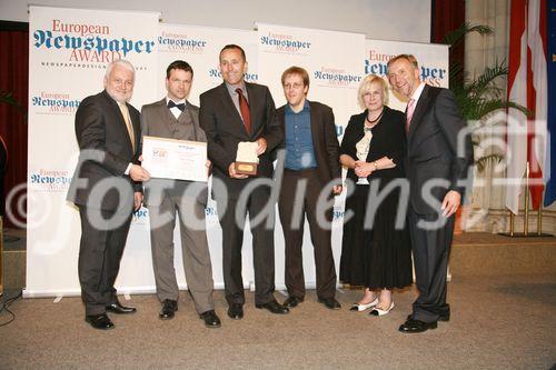 European Newspaper Award, Verleihung der Hauptpreise, Foto: Preisträger Basler Zeitung, Schweiz (C) fotodienst, Martina Draper