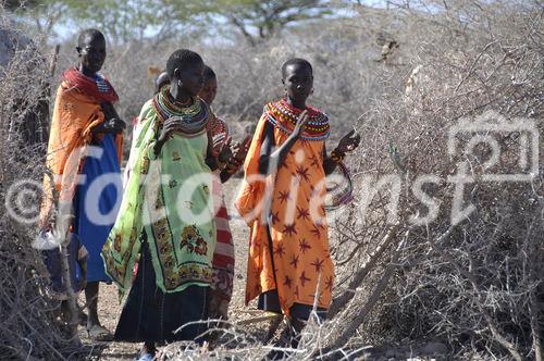 Samburu-Village-women, Samburu-Dorf-Bewohnerinnen, Nomaden, 