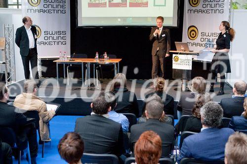 (C)fotodienst: Franz Pfluegl; Zürich - Am 01. und 02. April 09 öffnete in  Zürich die erste Online Marketing Messe ihre Pforten. Das Fachpublikum informierte sich über digitales Marketing. Besonders im Vordergrund stand: Online-Vermarktung, Performance Marketing, E-Mail Marketing, Suchmaschinen-Marketing, Affiliate Marketing, Podcast-, Video-, Streaming-, IPTV-, WebTV-Plattformen,  E-Commerce, Targeting, Tracking, Ad-Serving, Social Networks, u.v.m