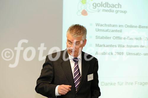 ©Photodienst / Patrick Stumm - Zürich, 04.03.2009
Klaus Kappeler CEO Goldbach Media AG