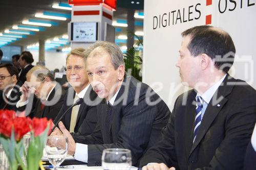 (C) fotodienst/Gudrun Krieger - Wien 27.01.2009 -ITnT- Messe Wien Pressekonferenz Foto: re na liAndreas Muther, Gunther Popek. Wilfried Pruschek, Manfred Matzka