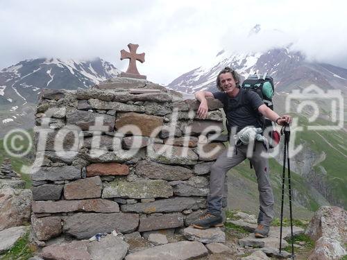 Georgiens mächtiger Vulkan Kasbek (5047 m) war Ende Juli 2011 die fünfte Station der 