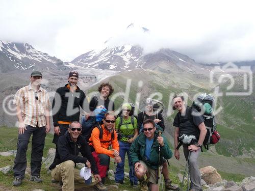 Georgiens mächtiger Vulkan Kasbek (5047 m) war Ende Juli 2011 die fünfte Station der 