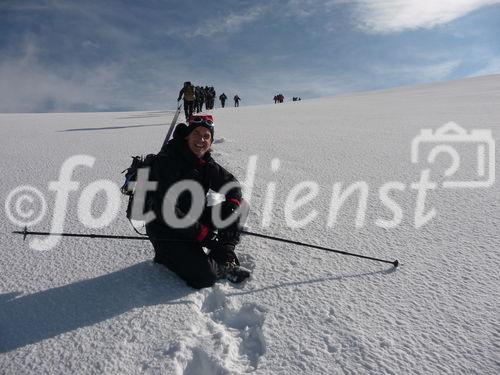 Georgiens mächtiger Vulkan Kasbek (5047 m) war Ende Juli 2011 die fünfte Station der 