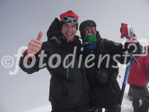 Georgiens mächtiger Vulkan Kasbek (5047 m) war Ende Juli 2011 die fünfte Station der 